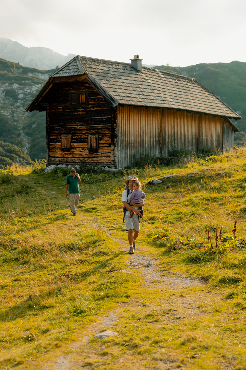 Michael beim einkehren auf die Gjaid