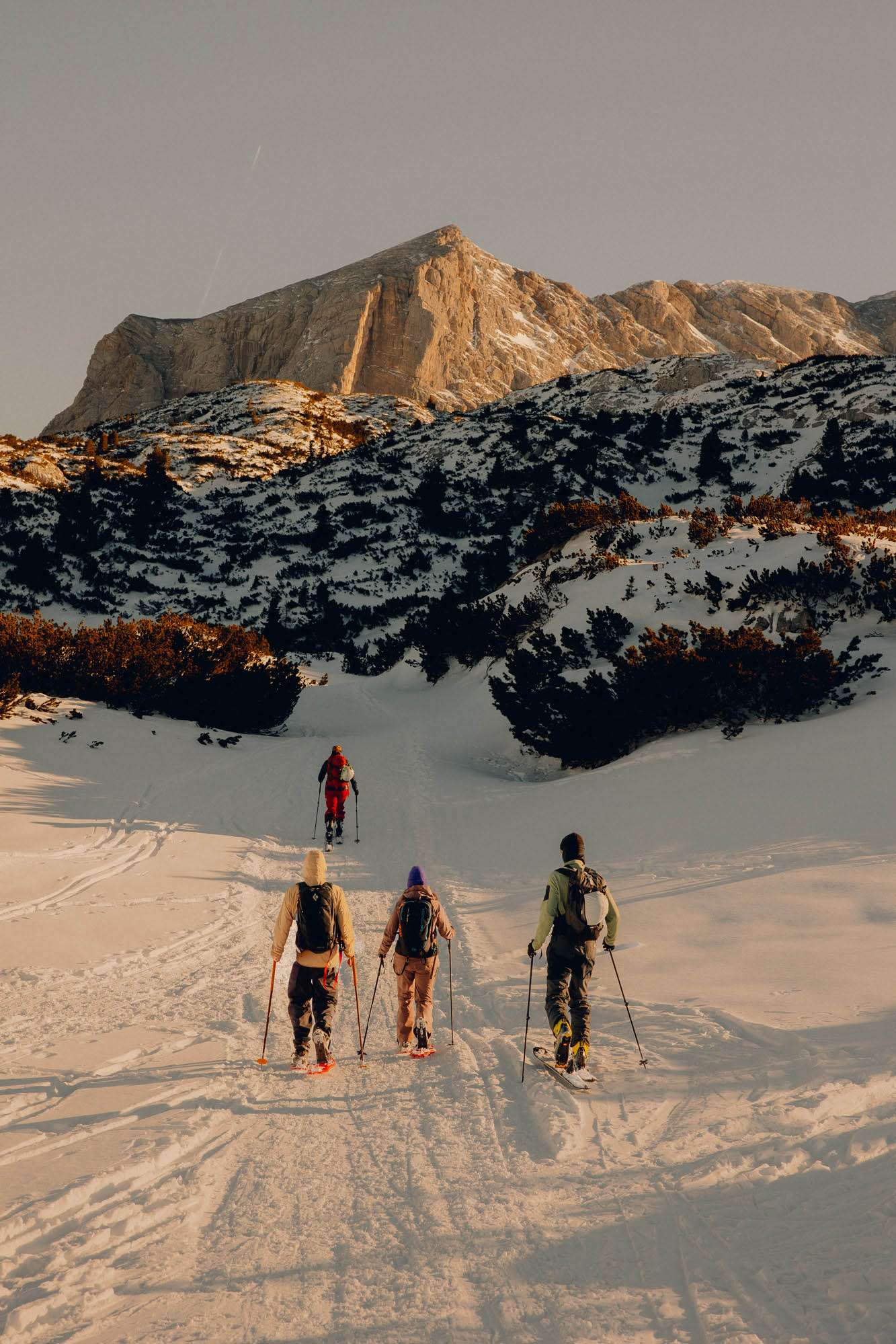 Gruppen Skitour auf der Gjaid Alm am Dachstein